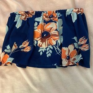 floral tube top
